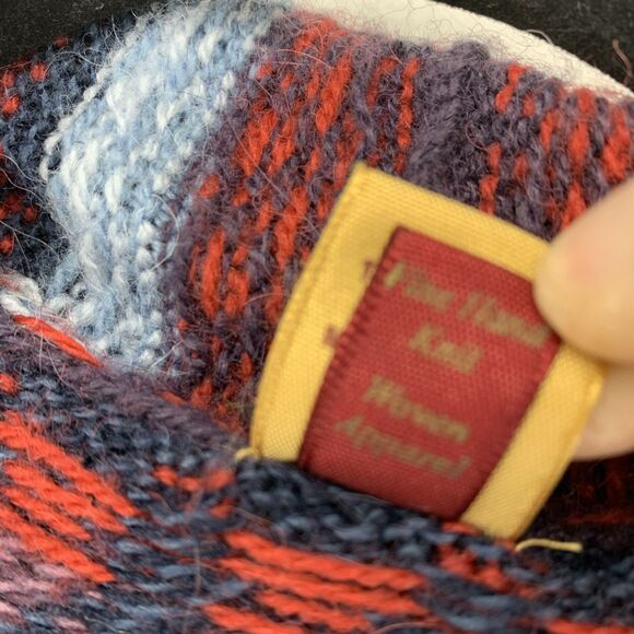 Sanyork Women XL Alpaca Cardigan Hooded Full Zip Long Boho Hand Knit Peru Aztec - Picture 6 of 9